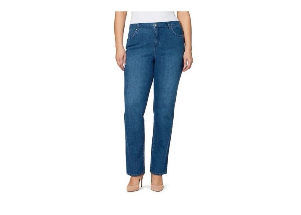 NWT Gloria Vanderbilt Amanda Plus Size 20W Short Slimming Jeans light Wash